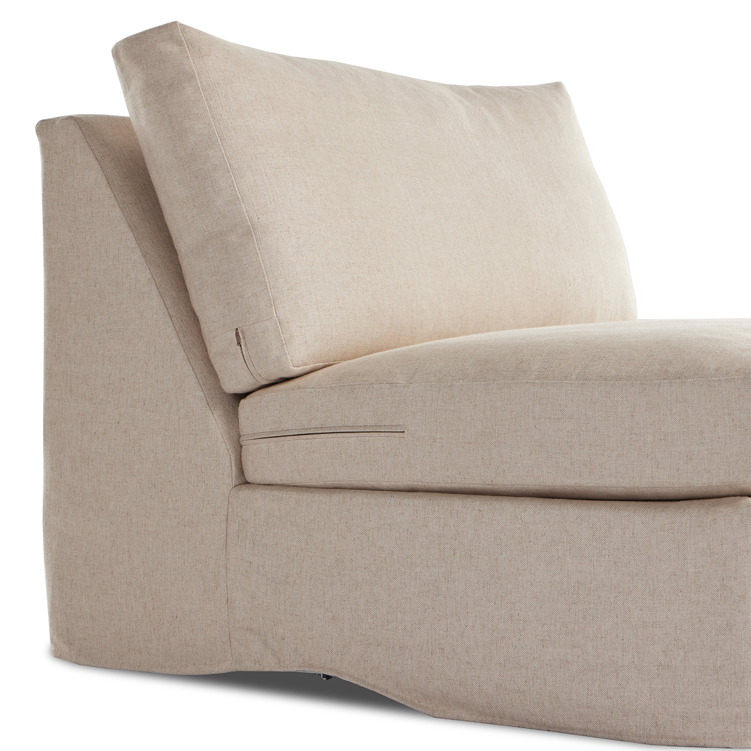 Four Hands Delray Slipcover Armless Chair - Final Sale