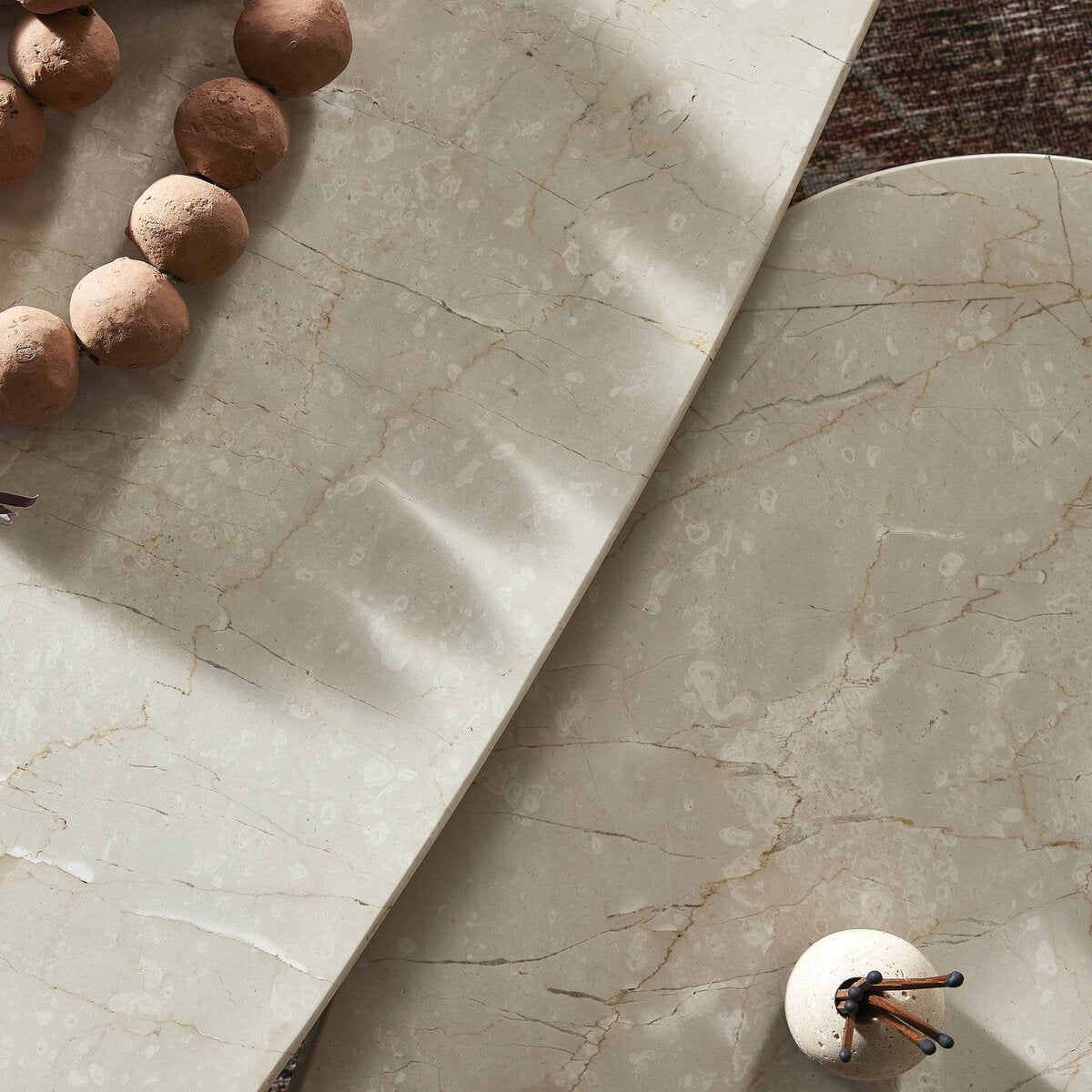 Four Hands Zion Marble Coffee Table Set