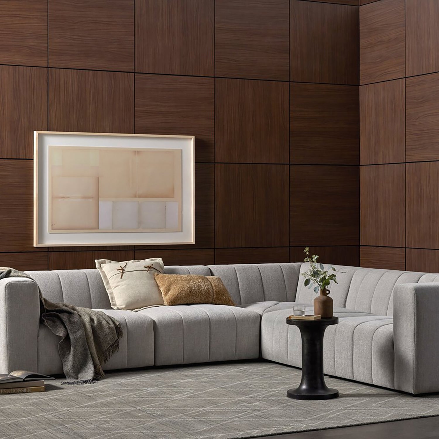 Four Hands Langham Channeled 5-Piece Sectional Sofa