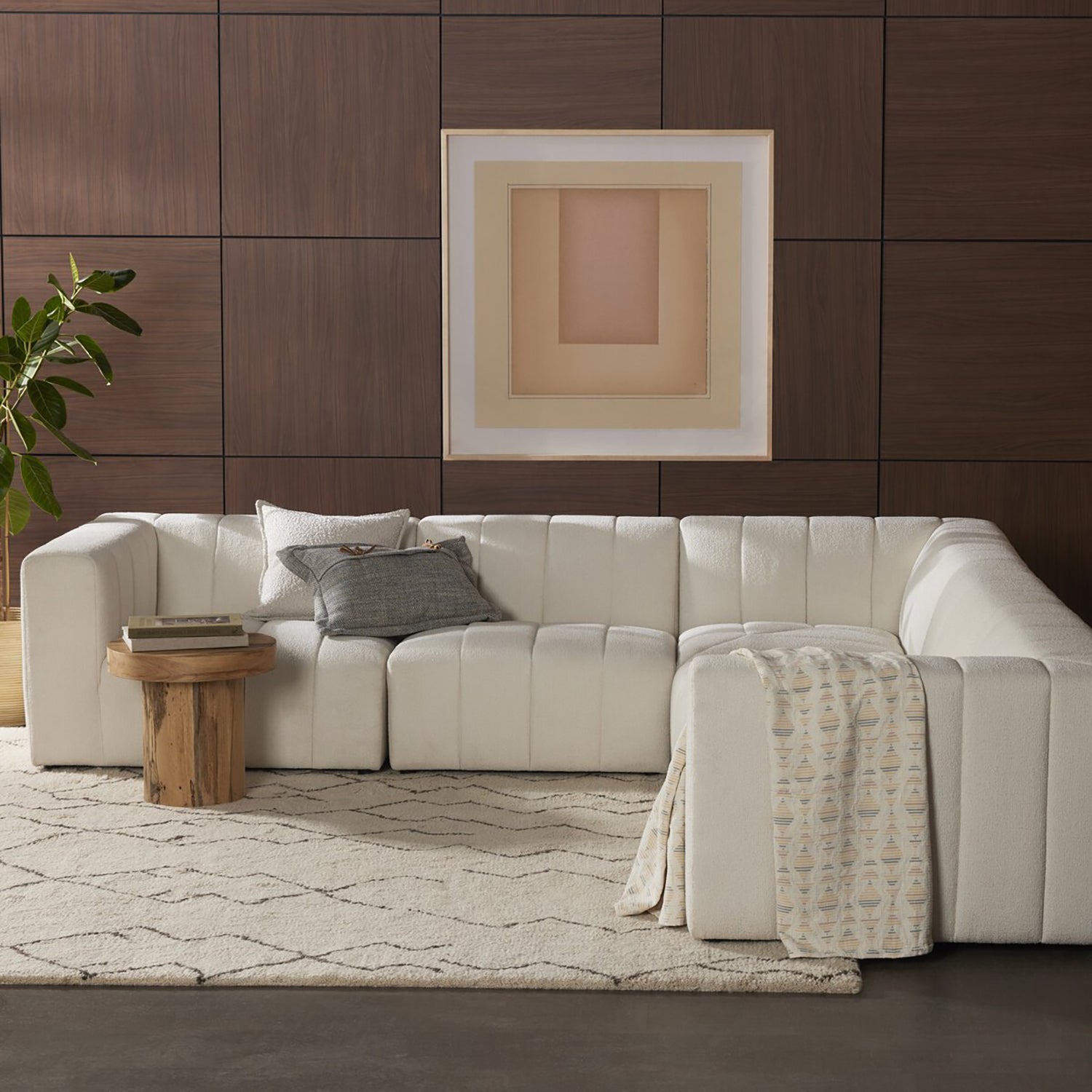 Four Hands Langham Channeled 5-Piece Sectional Sofa