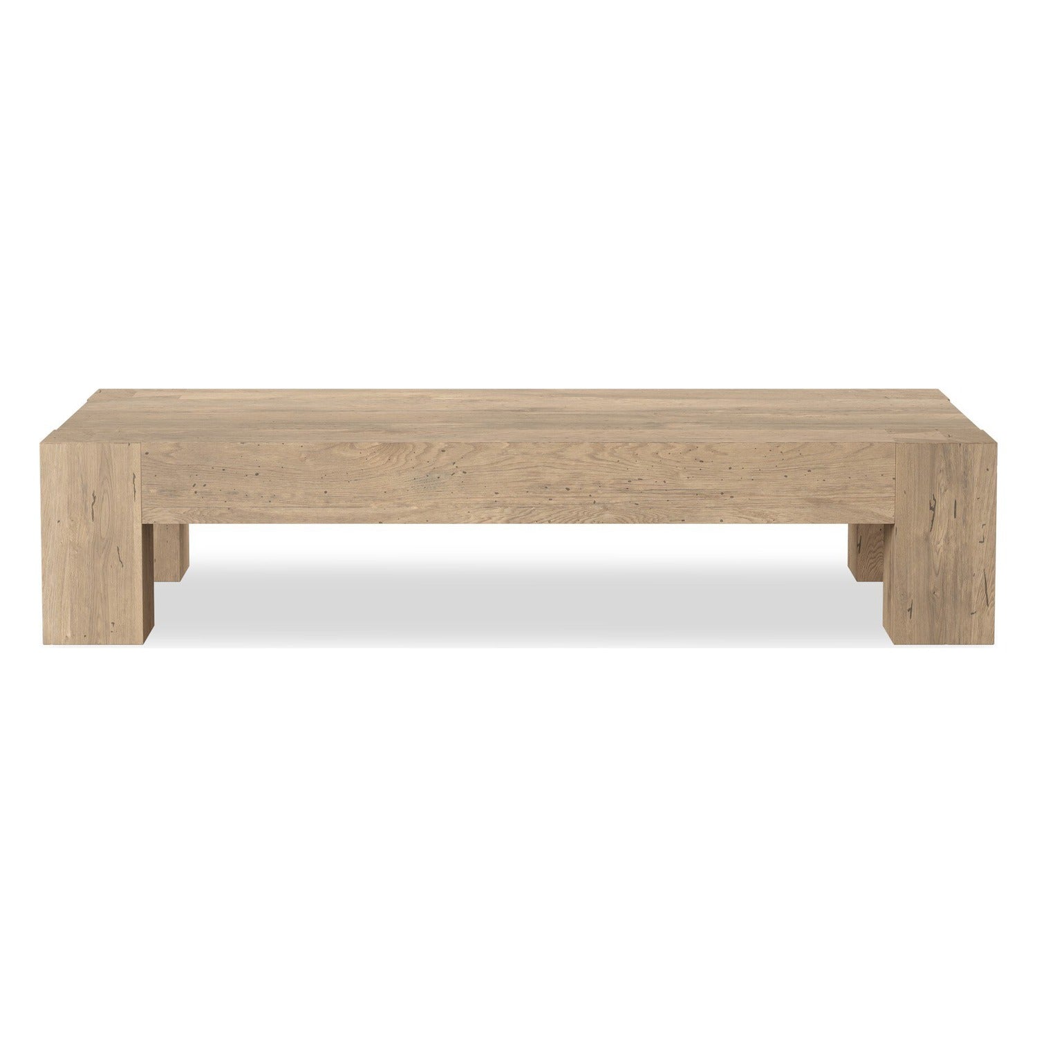 Four Hands Abaso Whitewash Rustic Rectangular Coffee Table