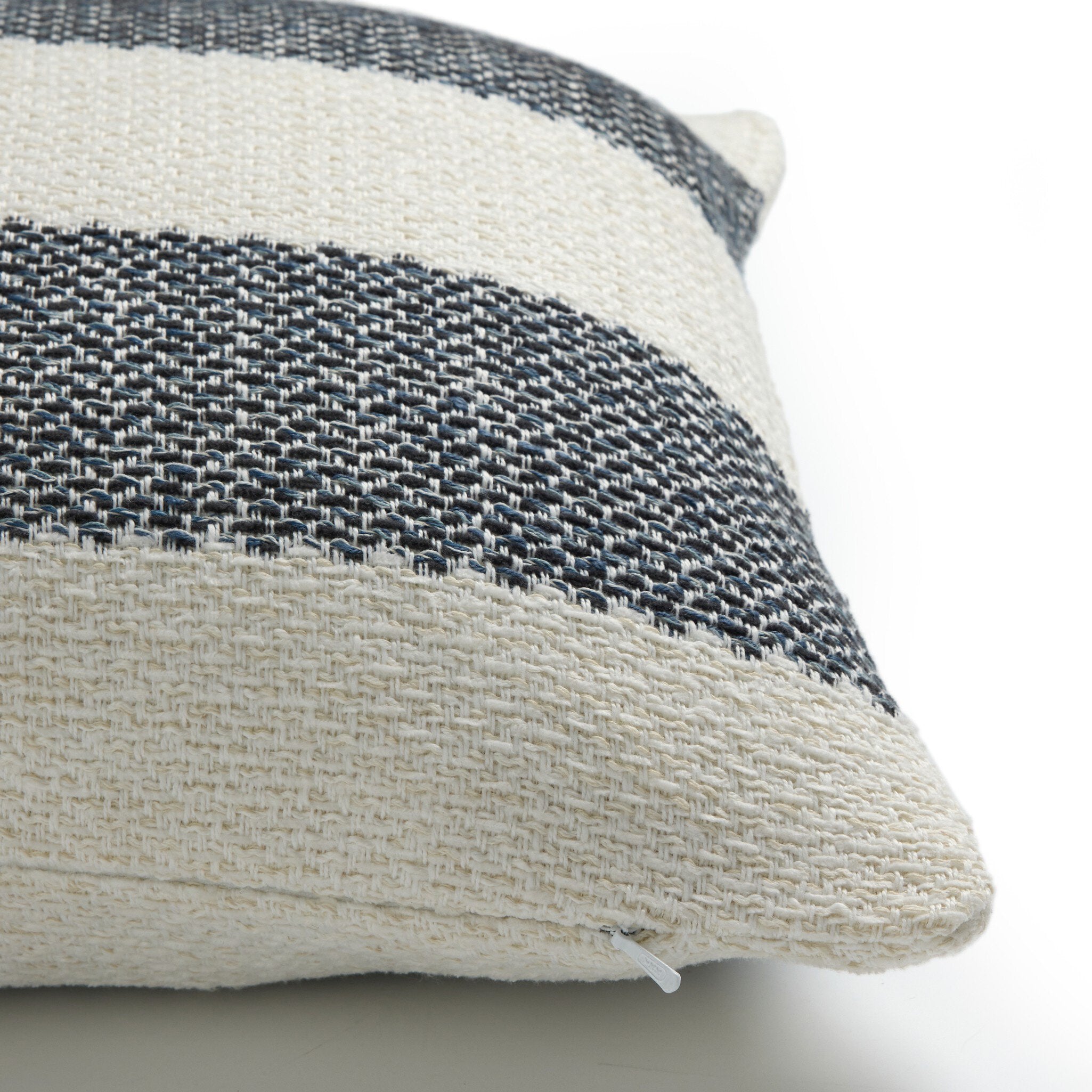 Four Hands Tarbett Stripe Tarbett Navy Outdoor Throw Pillow - detail view 3