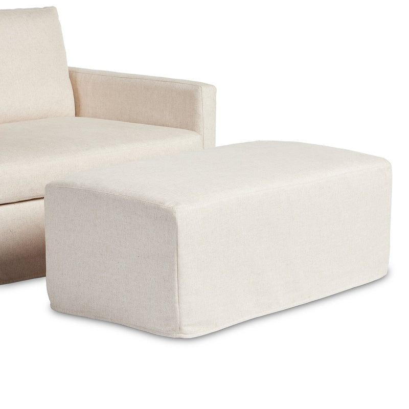 Four Hands Maddox Slipcover Chair with Ottoman