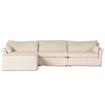 Four Hands Delray 3-Piece Slipcover Sectional with Ottoman