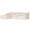 Four Hands Delray 3-Piece Slipcover Sectional with Ottoman