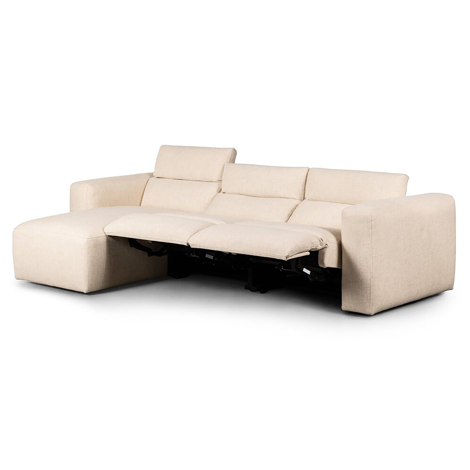 Four Hands Radley Power Recliner 3-Piece Sectional Sofa with Chaise