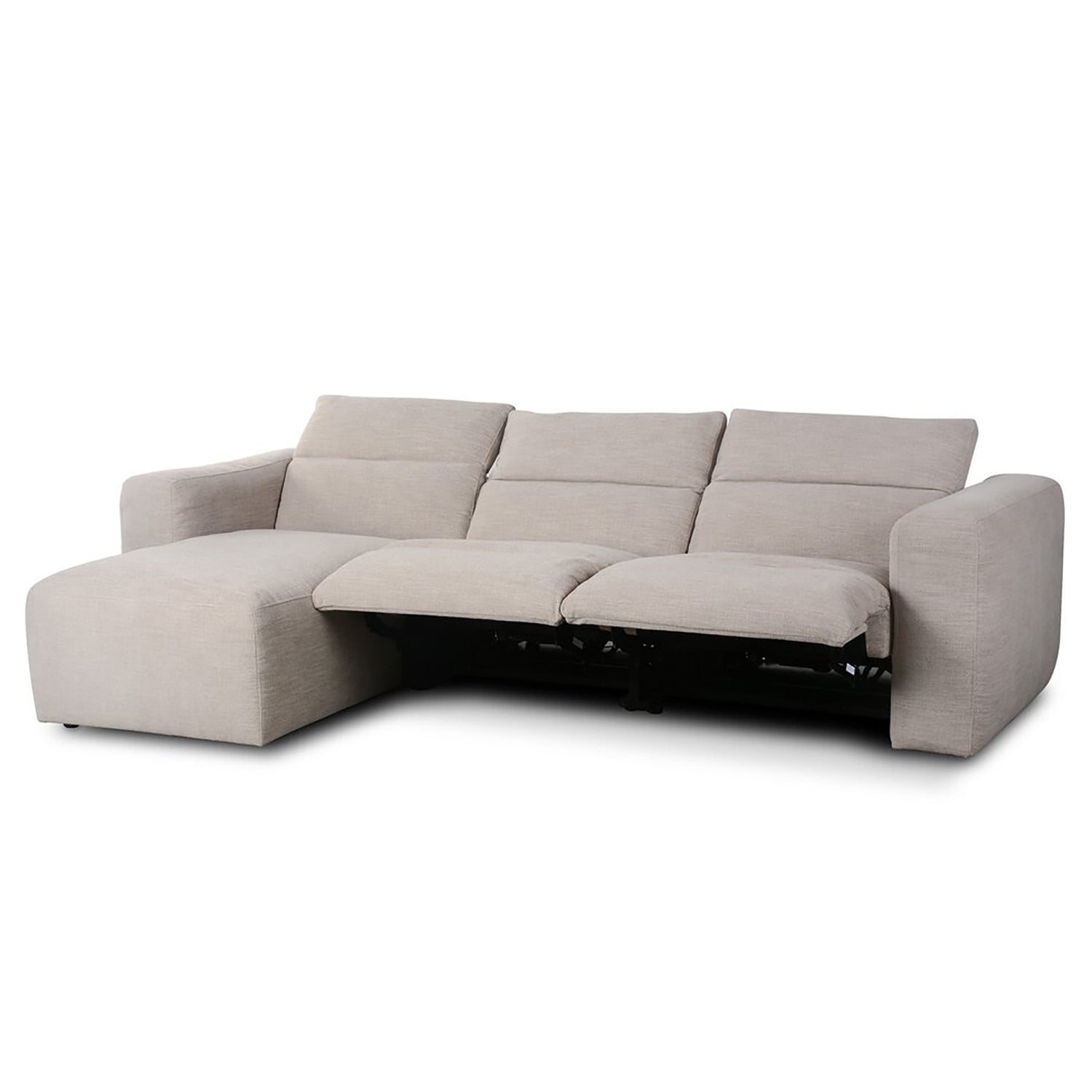 Four Hands Radley Power Recliner 3-Piece Sectional Sofa with Chaise
