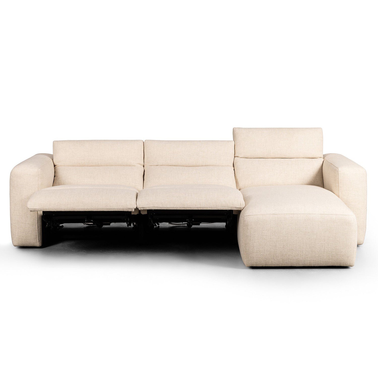Four Hands Radley Power Recliner 3-Piece Sectional Sofa with Chaise