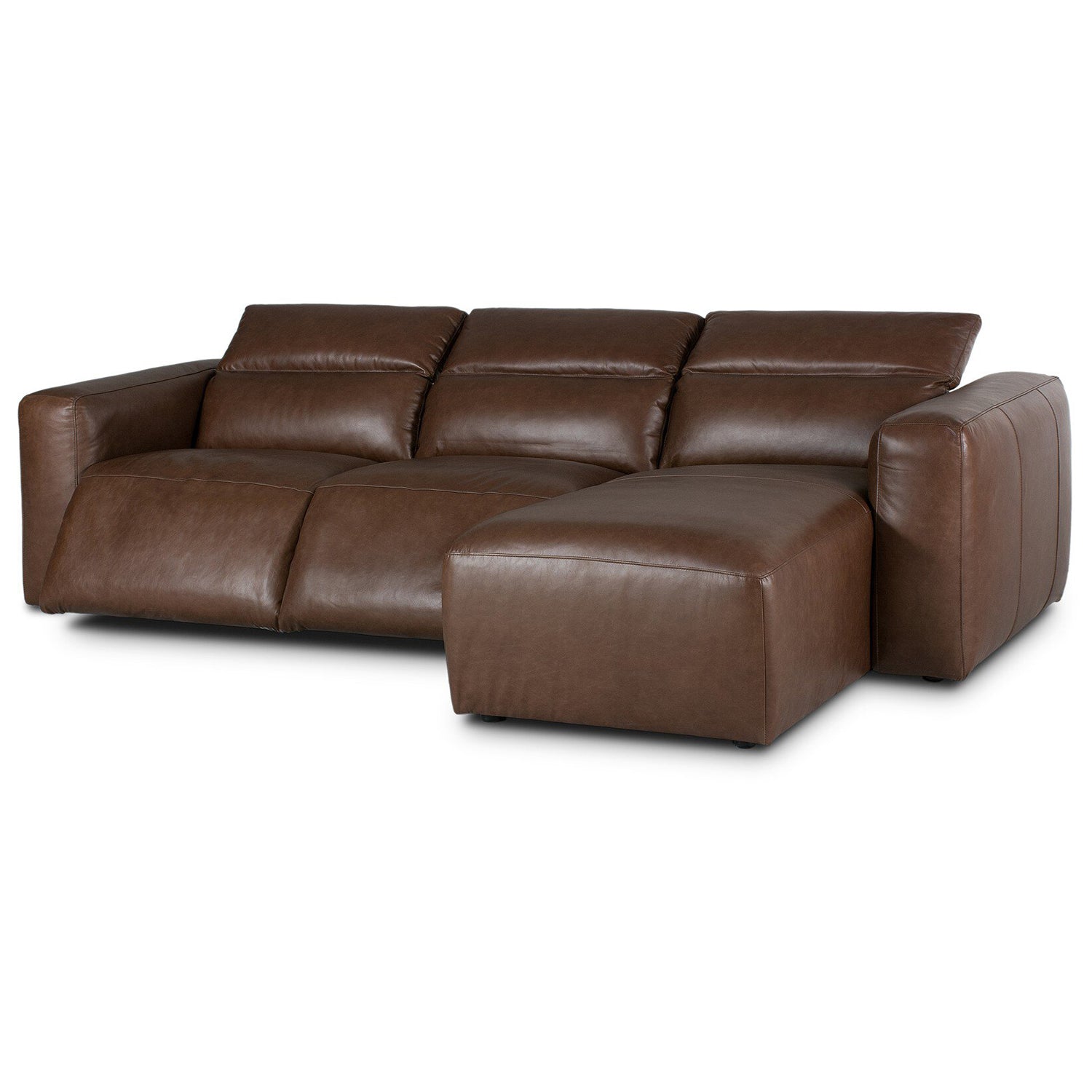 Four Hands Radley Power Recliner 3-Piece Sectional Sofa with Chaise