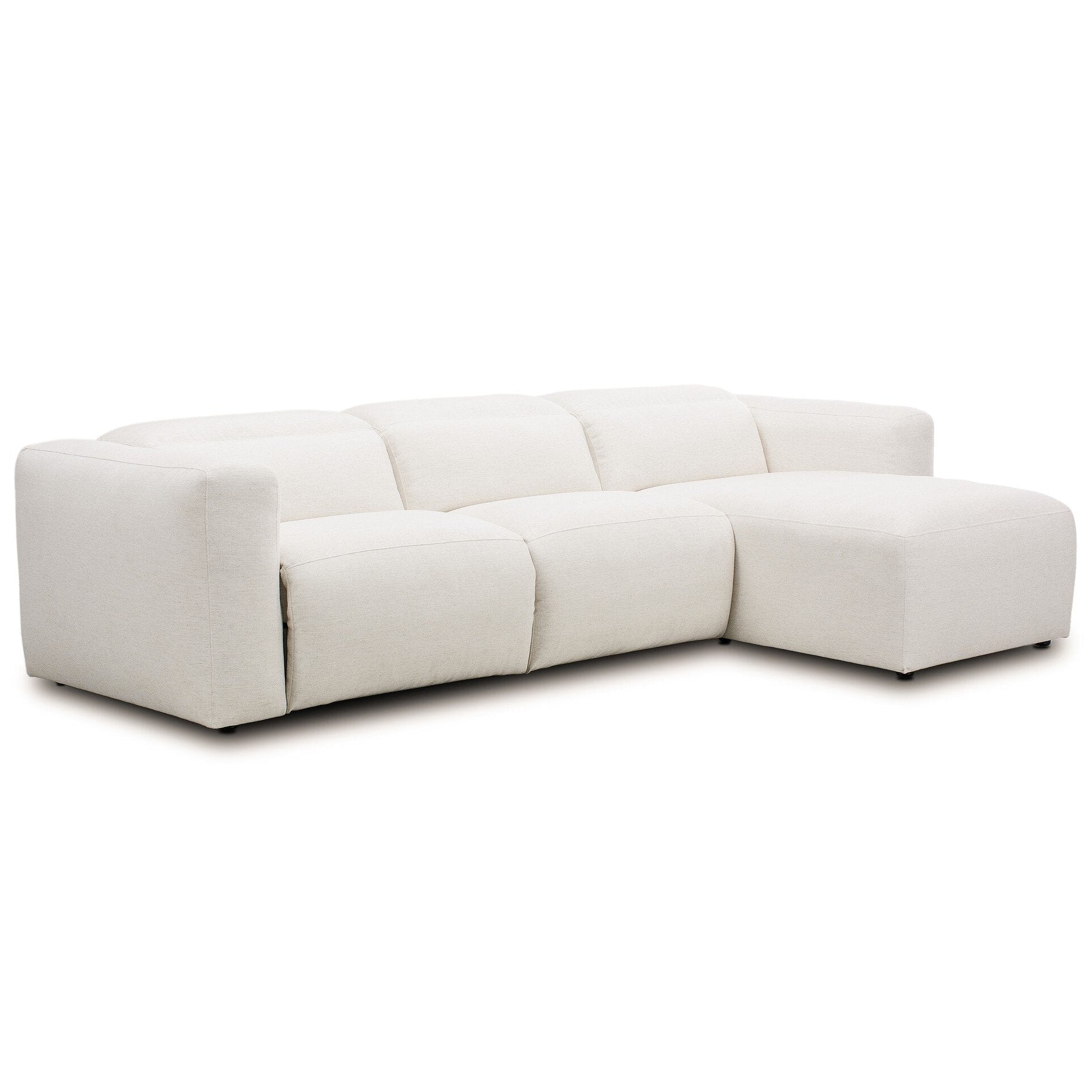 Four Hands Radley Crypton Nomad Snow Power Recliner 3 Piece Sectional Sofa w/Chaise styled view 2