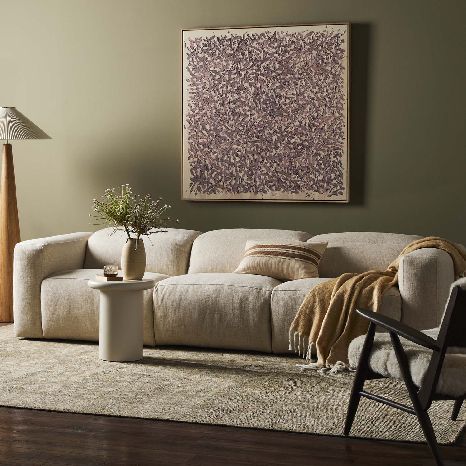 Four Hands Radley Power Recliner 3 Piece Sectional Sofa