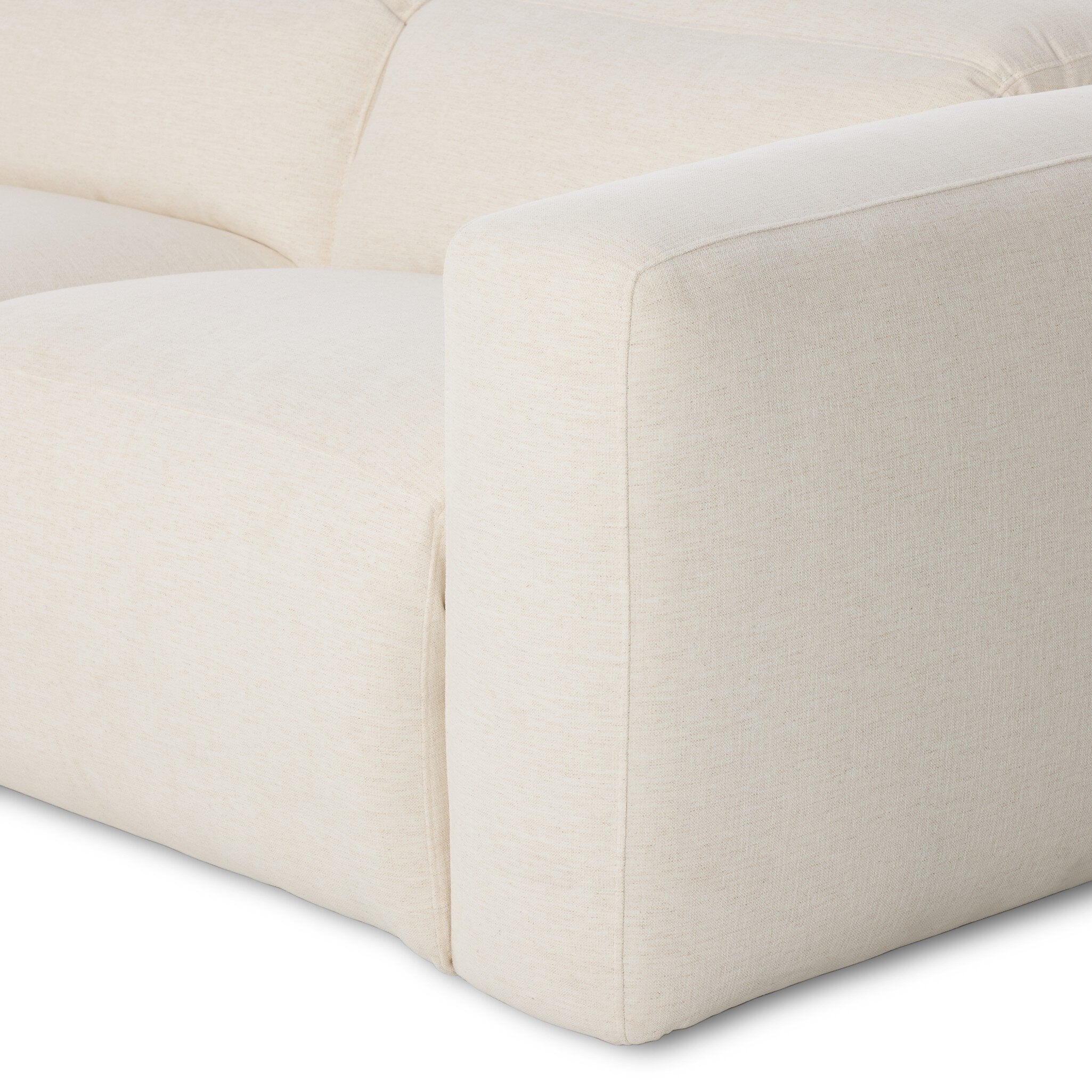 Four Hands Radley Crypton Nomad Snow Power Recliner 5 Piece Sectional Sofa close-up detail 2