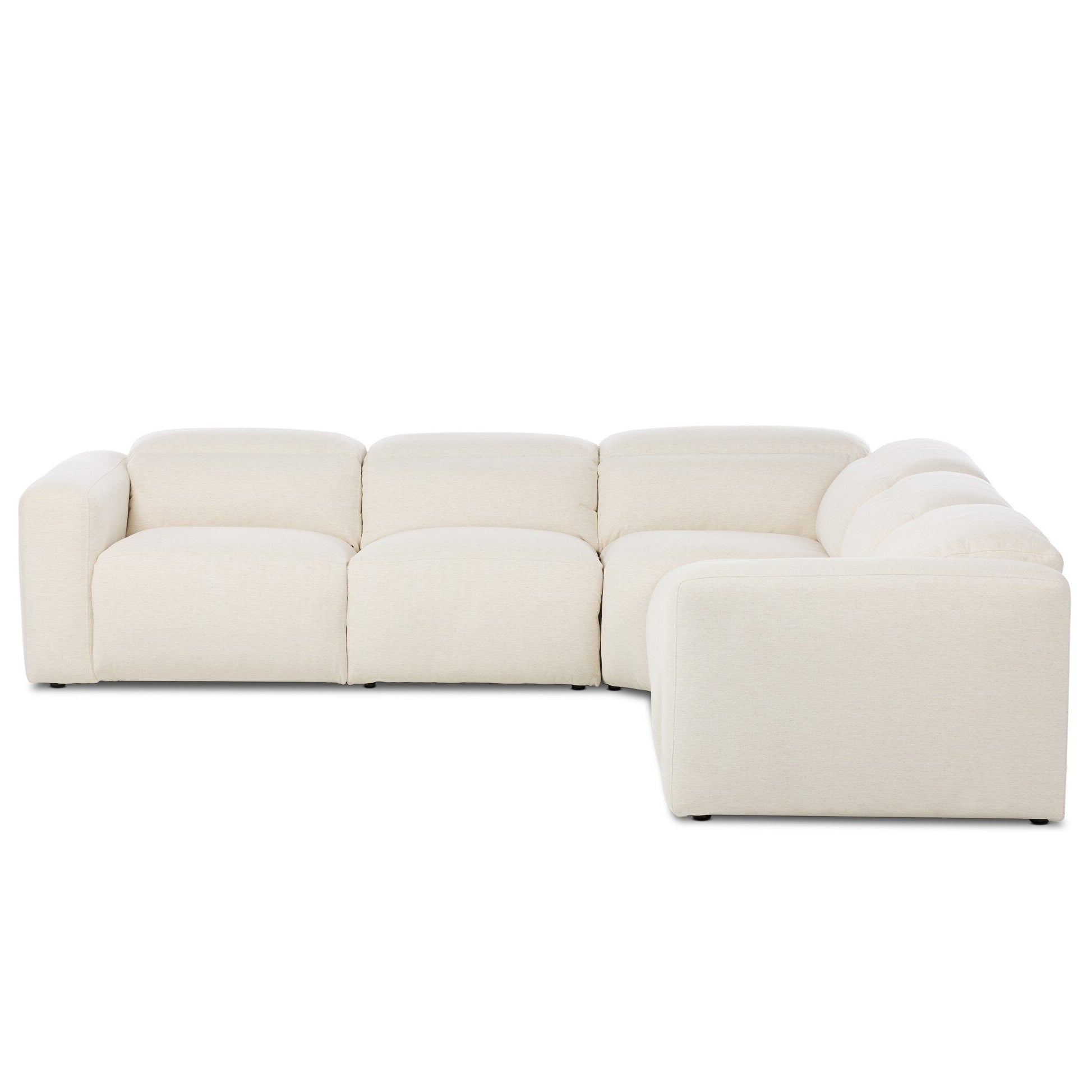 Four Hands Radley Crypton Nomad Snow Power Recliner 5 Piece Sectional Sofa side view