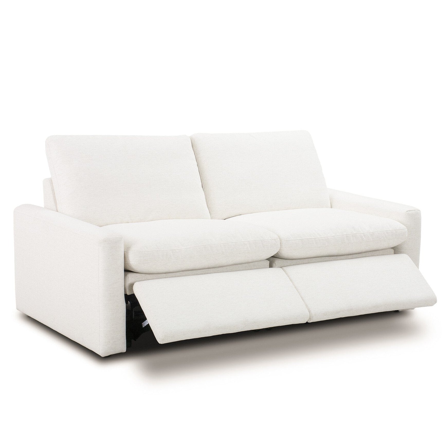 Four Hands Tillery Crypton Nomad Snow Power Recliner 2 Piece Sectional Sofa shown with doors open 2