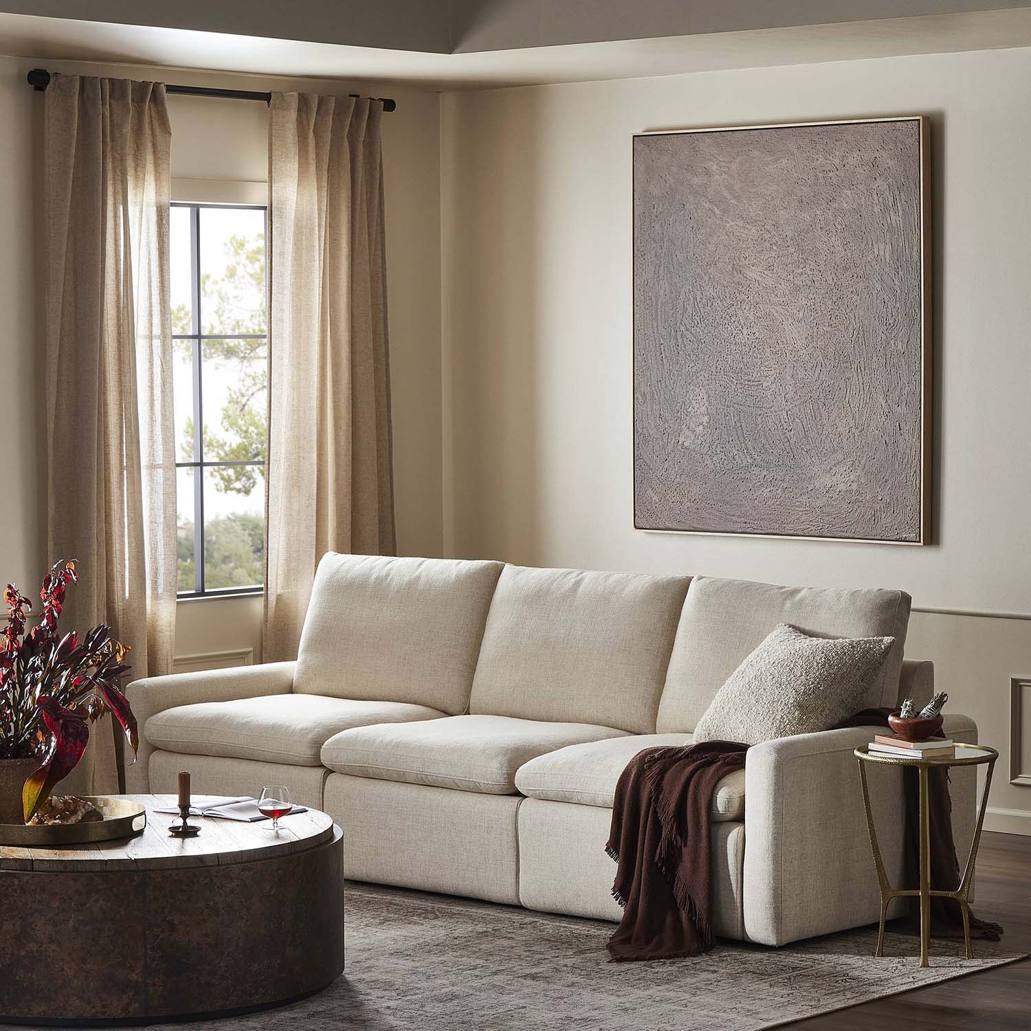 Four Hands Tillery Power Recliner 3 Piece Sectional Sofa