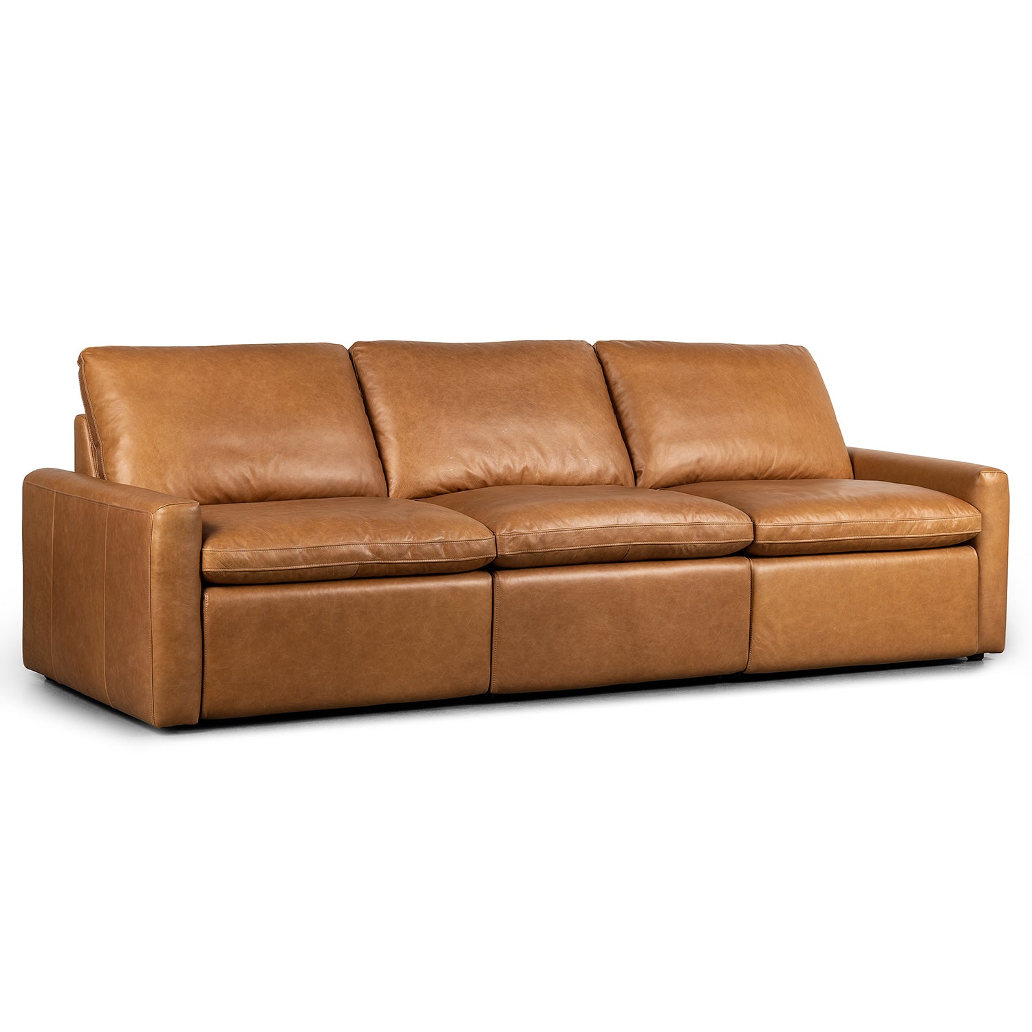 Four Hands Tillery Leather Power Recliner 3 Piece Sectional Sofa ...