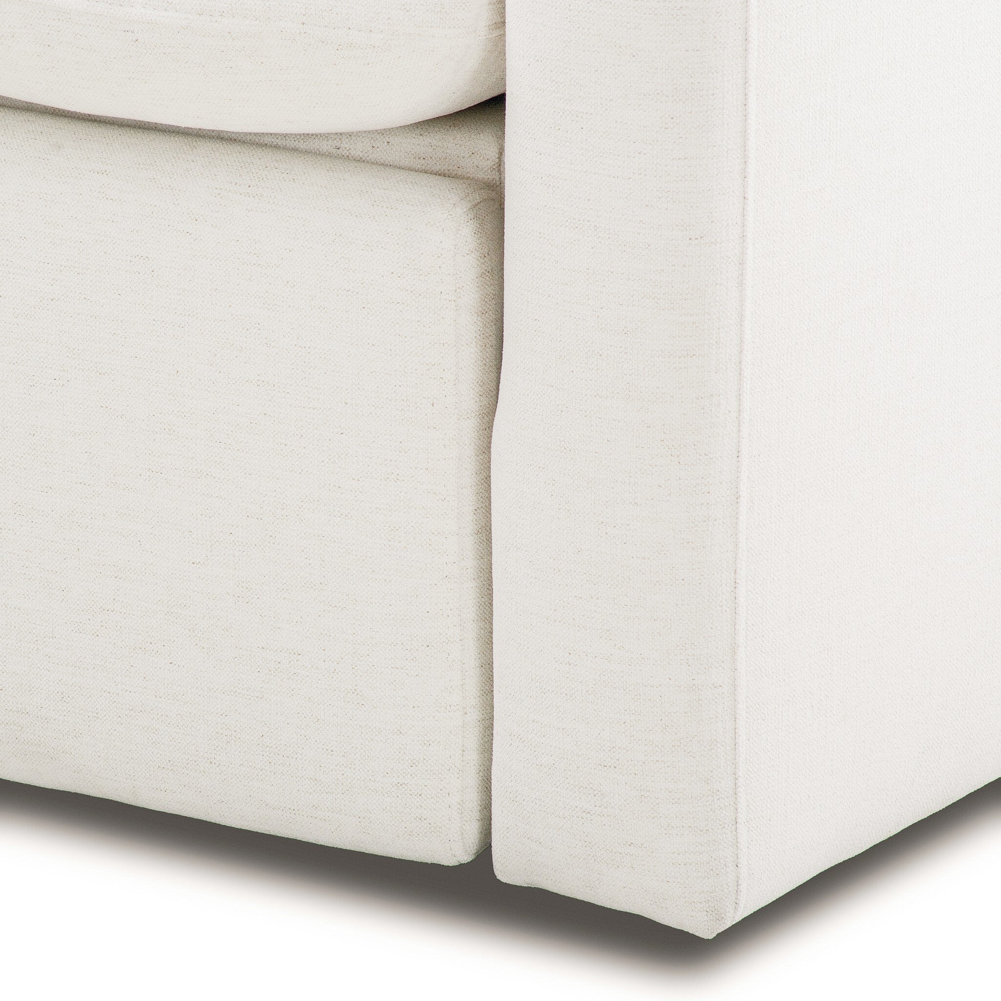 Four Hands Tillery Crypton Nomad Snow Power Recliner 3 Piece Sectional Sofa close-up detail
