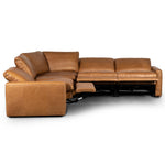 Four Hands Tillery Leather Power Recliner 5 Piece Sectional Sofa