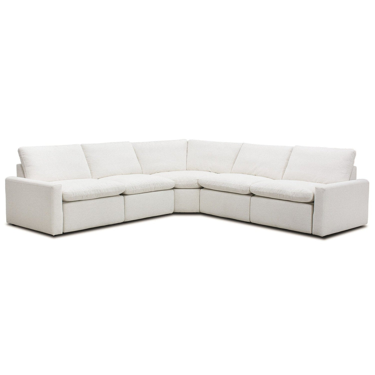 Four Hands Tillery Crypton Nomad Snow Power Recliner 5 Piece Sectional Sofa styled view
