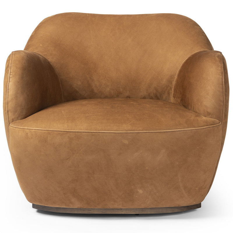 Four Hands Julius Leather Swivel Chair