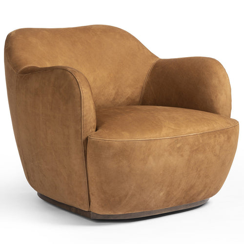 Four Hands Julius Leather Swivel Chair