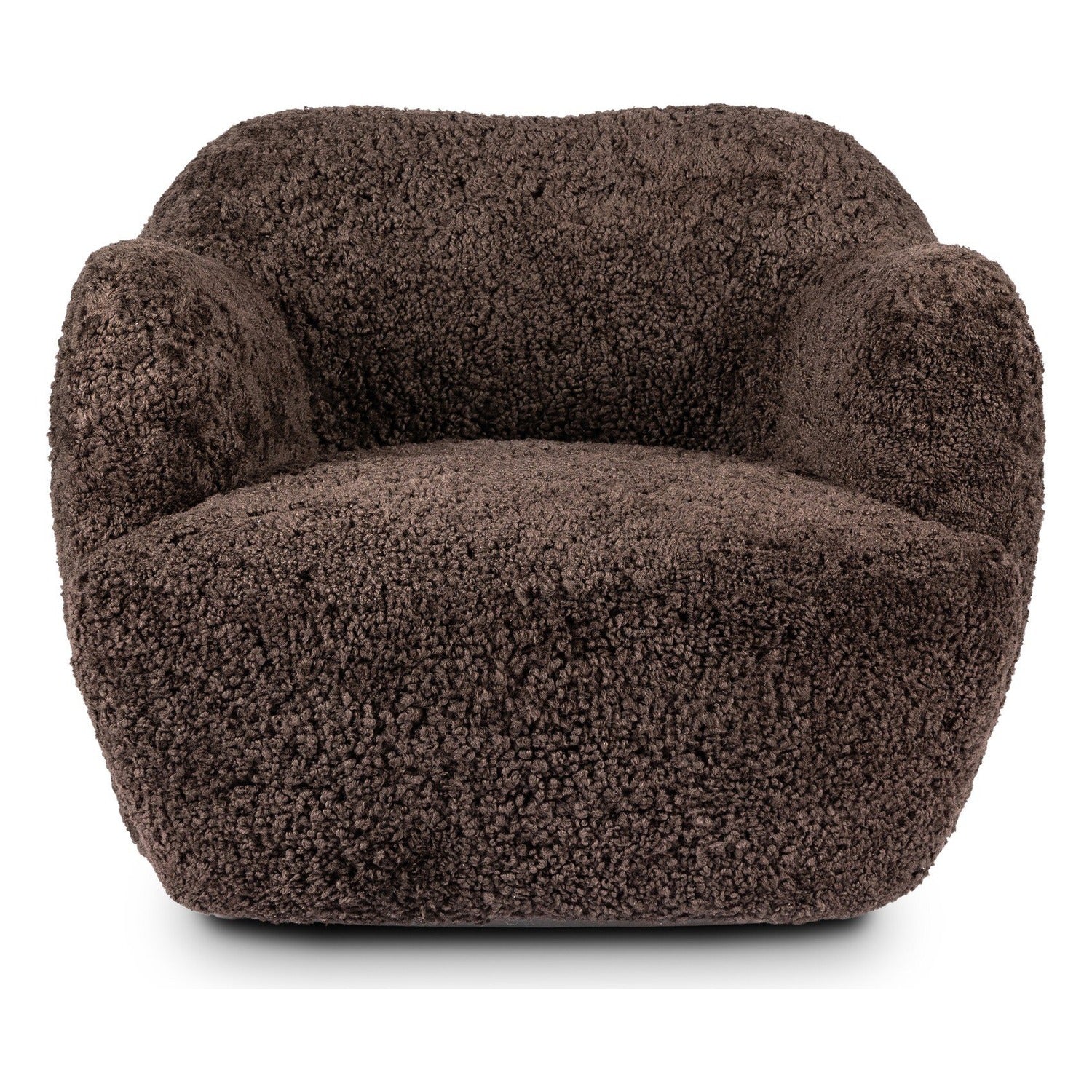 Four Hands Julius Cocoa Shearling Swivel Chair