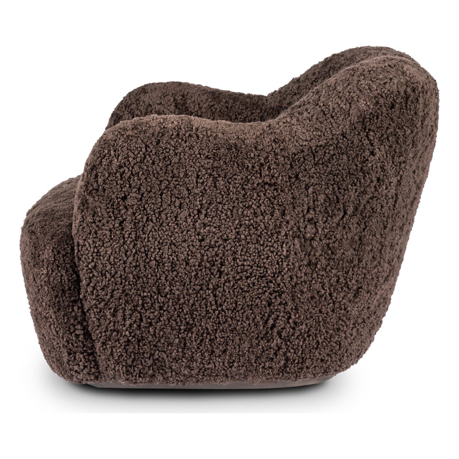 Four Hands Julius Cocoa Shearling Swivel Chair