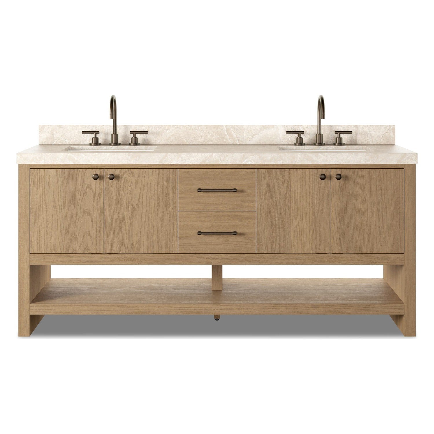 Four Hands Anthem Satin Light Wash Oak Double Vanity