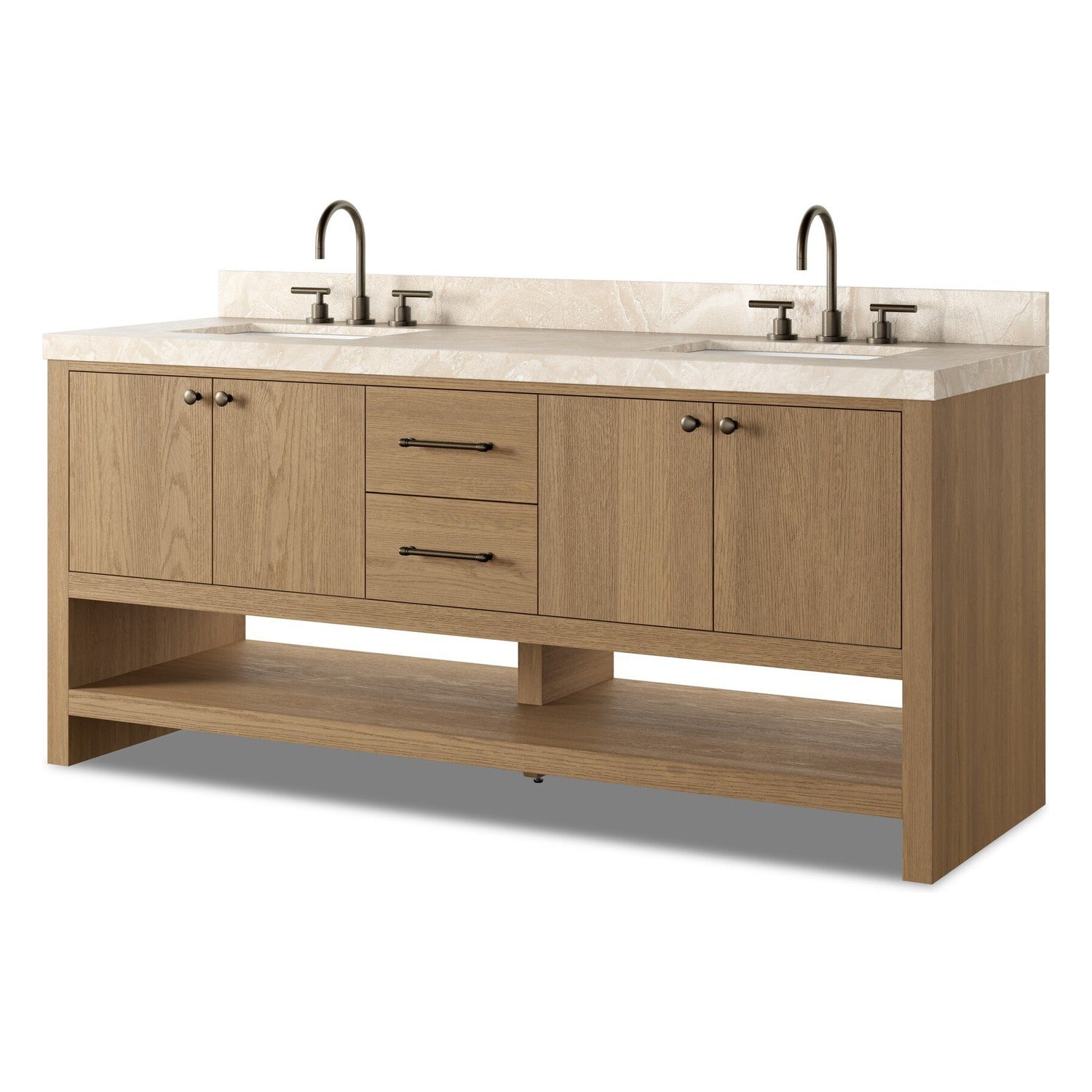 Four Hands Anthem Satin Light Wash Oak Double Vanity