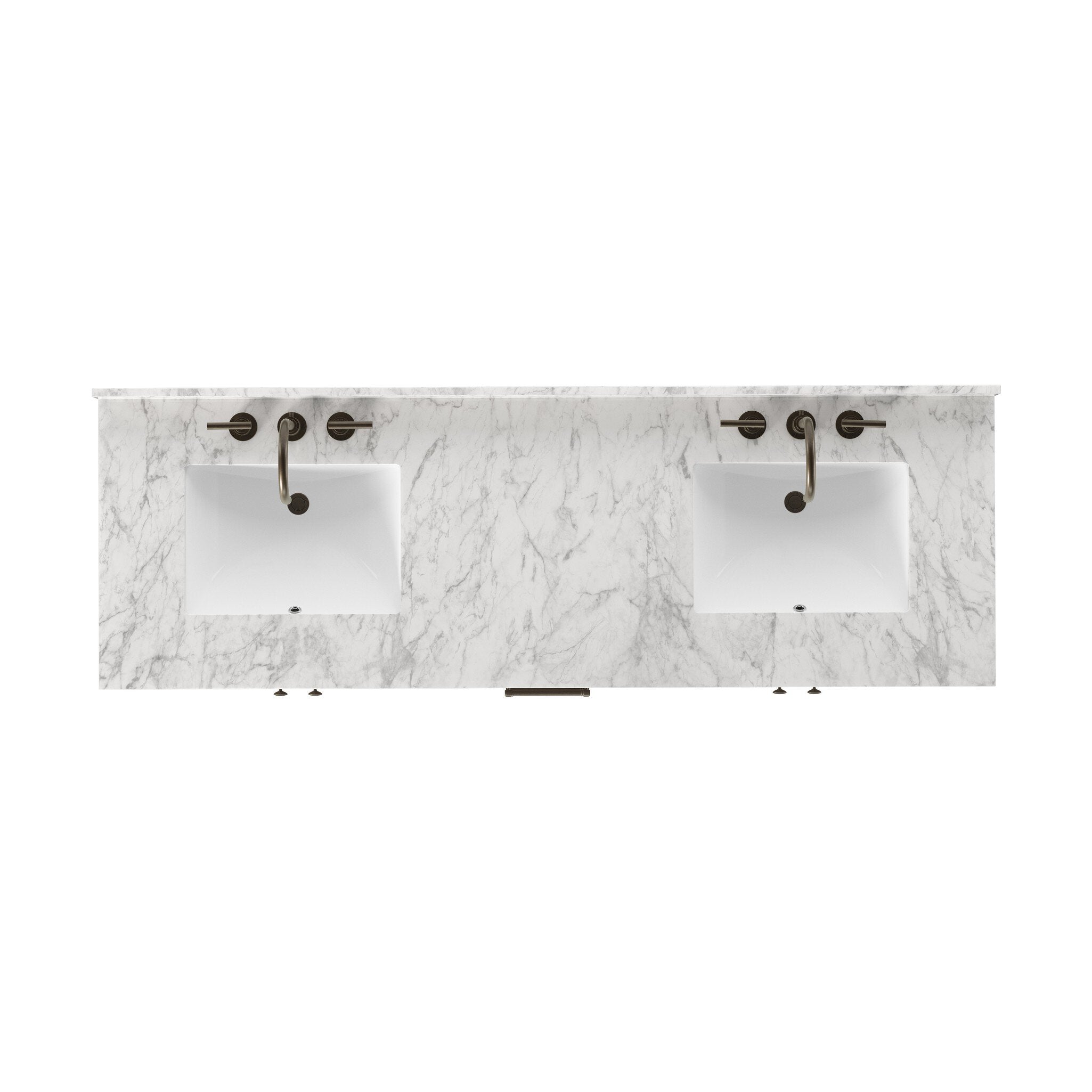 Four Hands Anthem Satin Espresso Oak Double Vanity top view