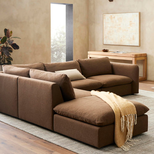 Four Hands Ingel 4-Piece Sectional Sofa with Ottoman