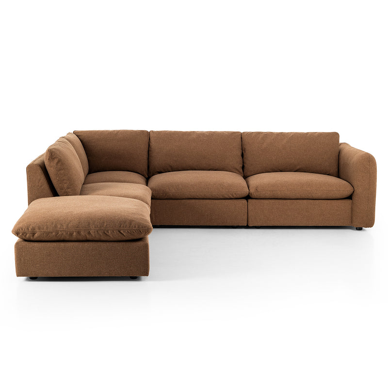 Four Hands Ingel 4-Piece Sectional Sofa with Ottoman