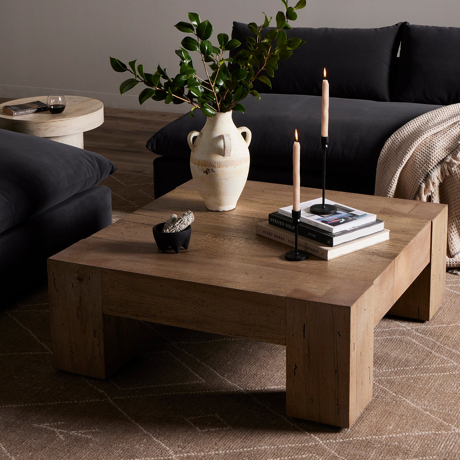 Four Hands Abaso Square Small Coffee Table