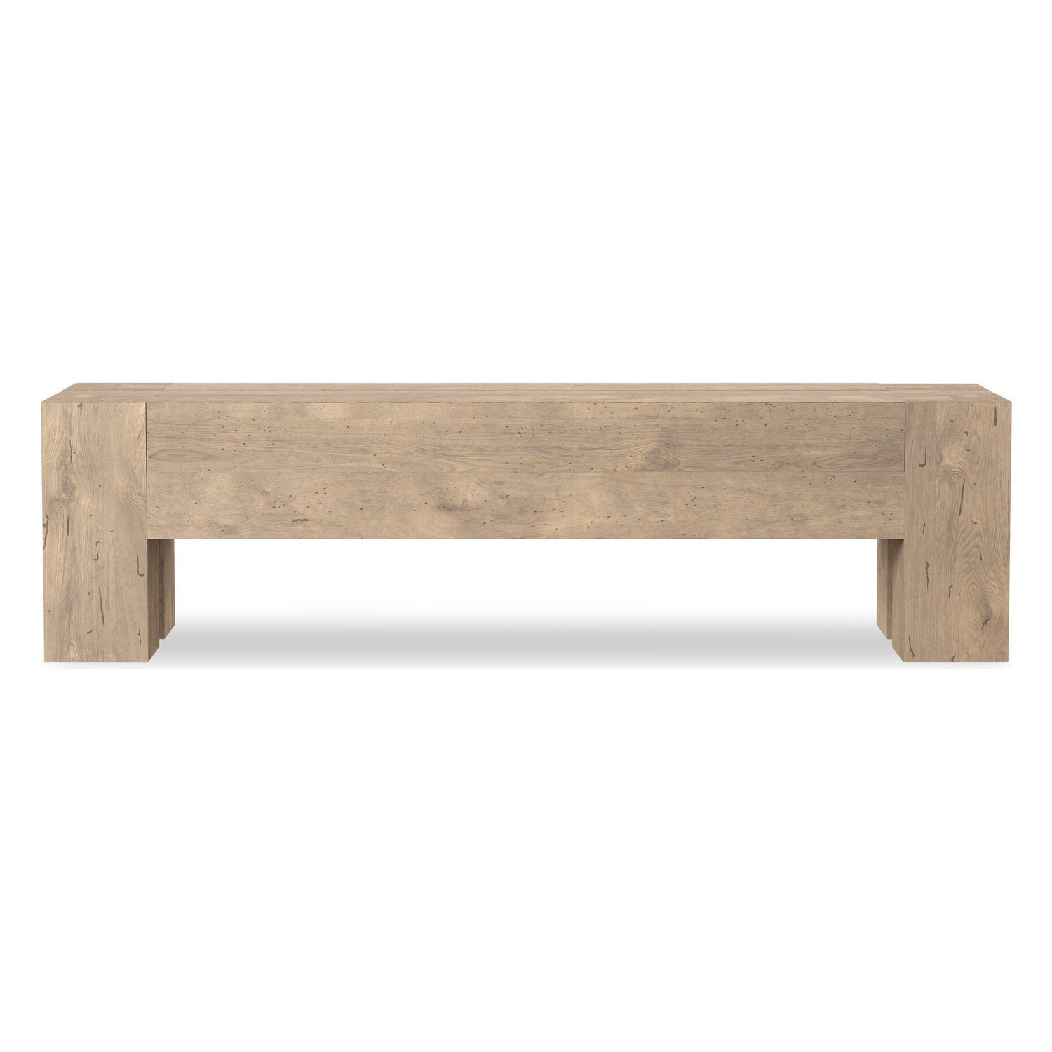 Four Hands Abaso Whitewash Rustic Accent Bench