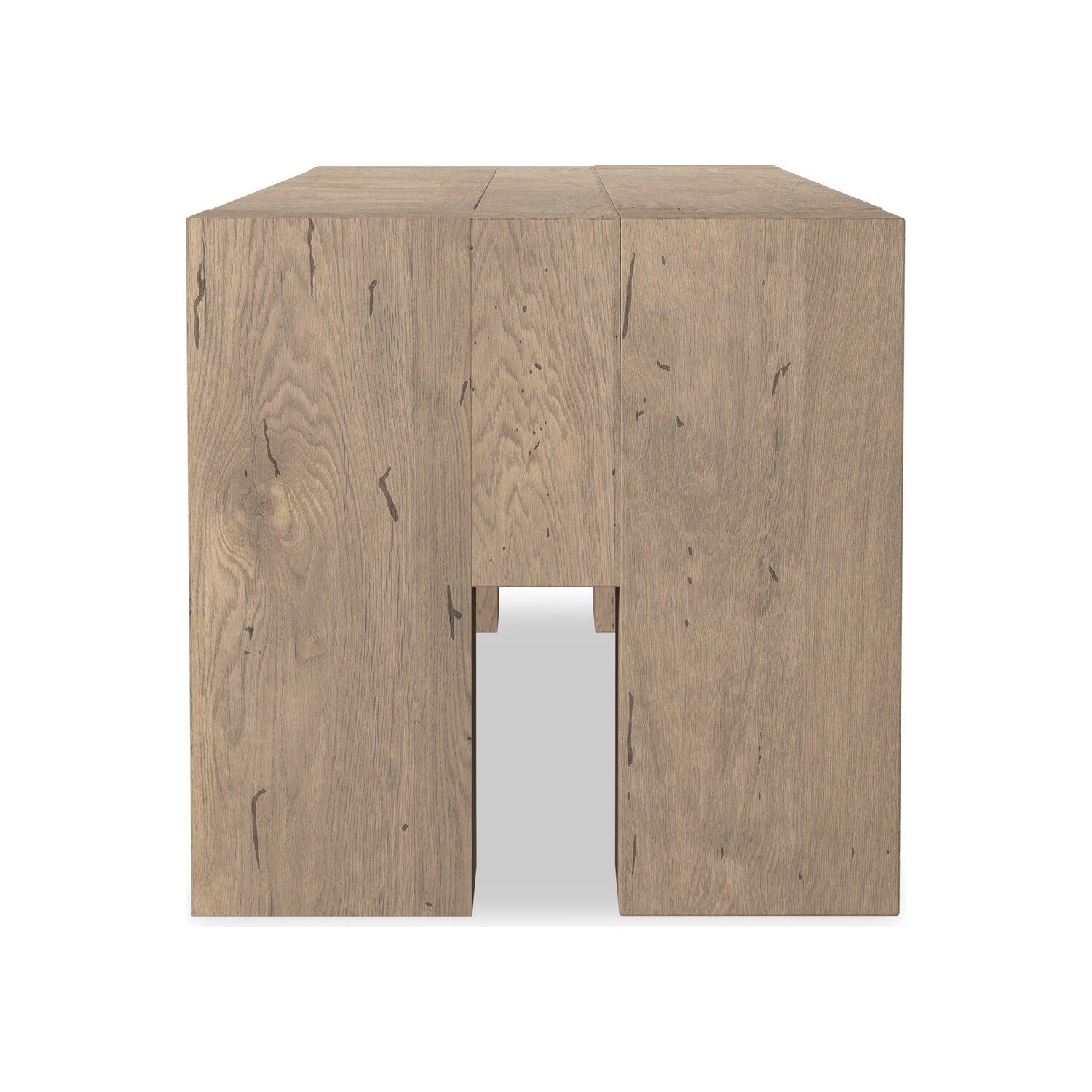 Four Hands Abaso Whitewash Rustic Accent Bench