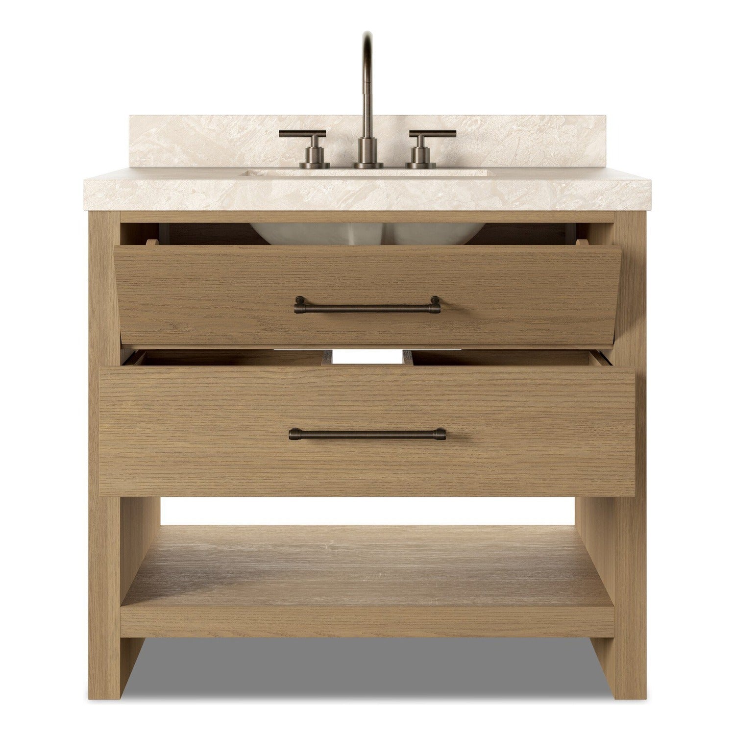 Four Hands Anthem Satin Light Wash Oak Single Vanity
