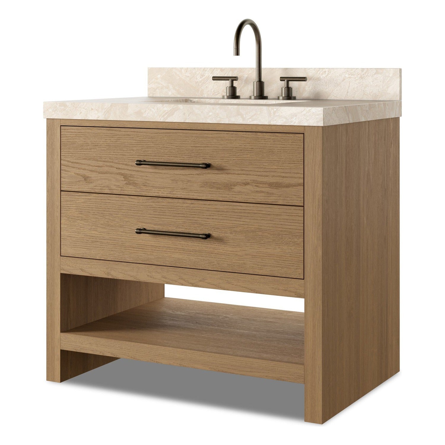 Four Hands Anthem Satin Light Wash Oak Single Vanity