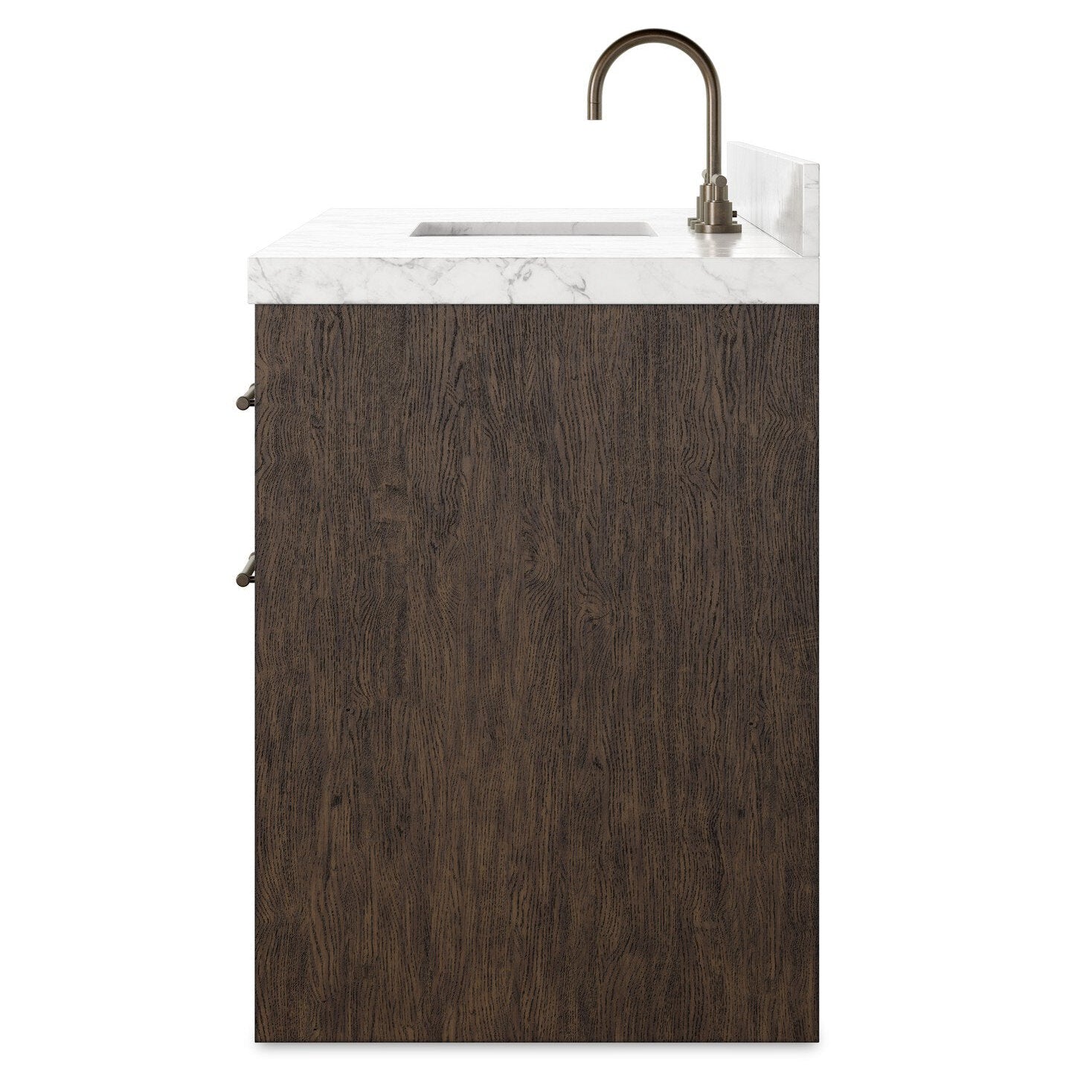 Four Hands Anthem Satin Espresso Oak Single Wide Vanity - side view