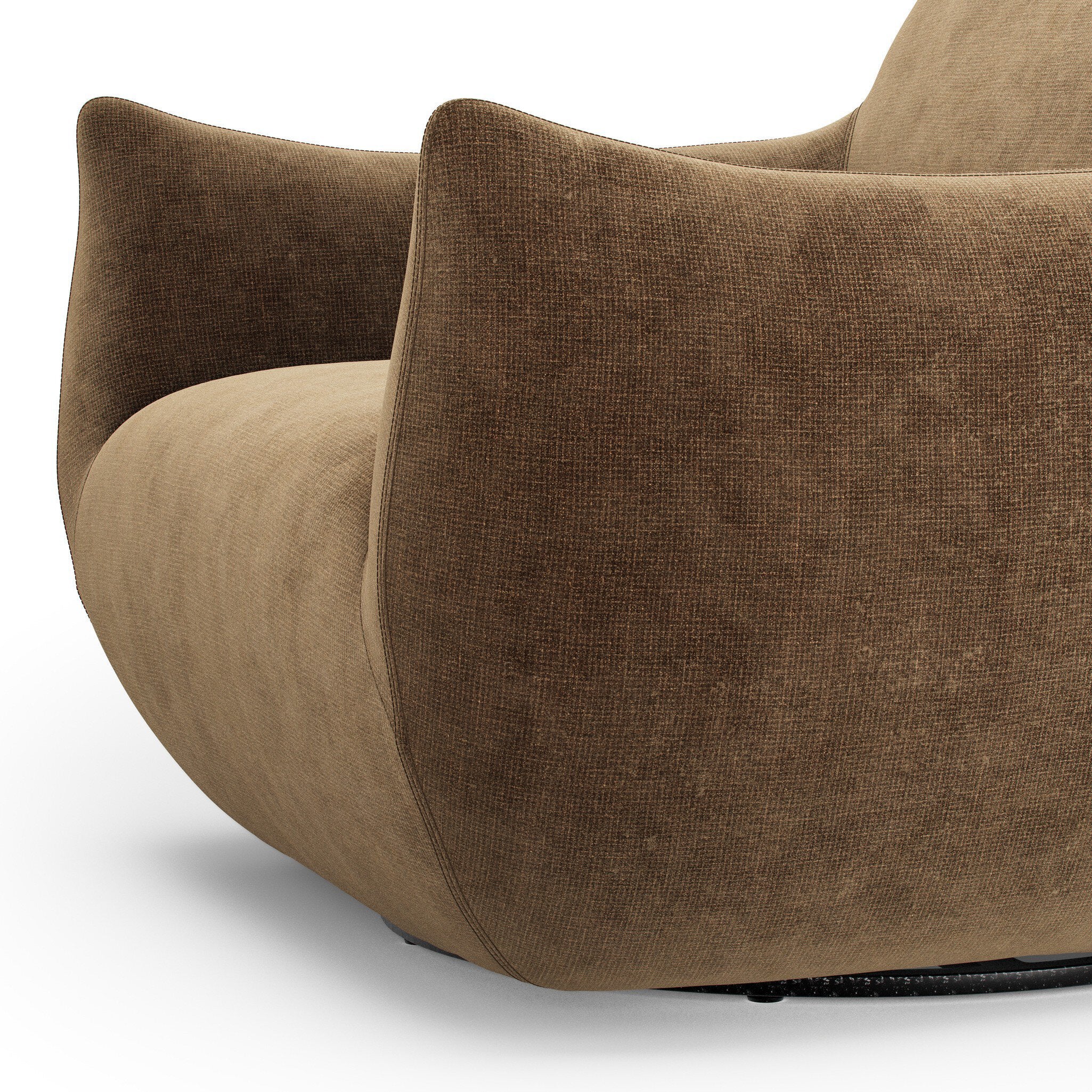 Four Hands Margot Altair Mushroom Swivel Chair material close-up