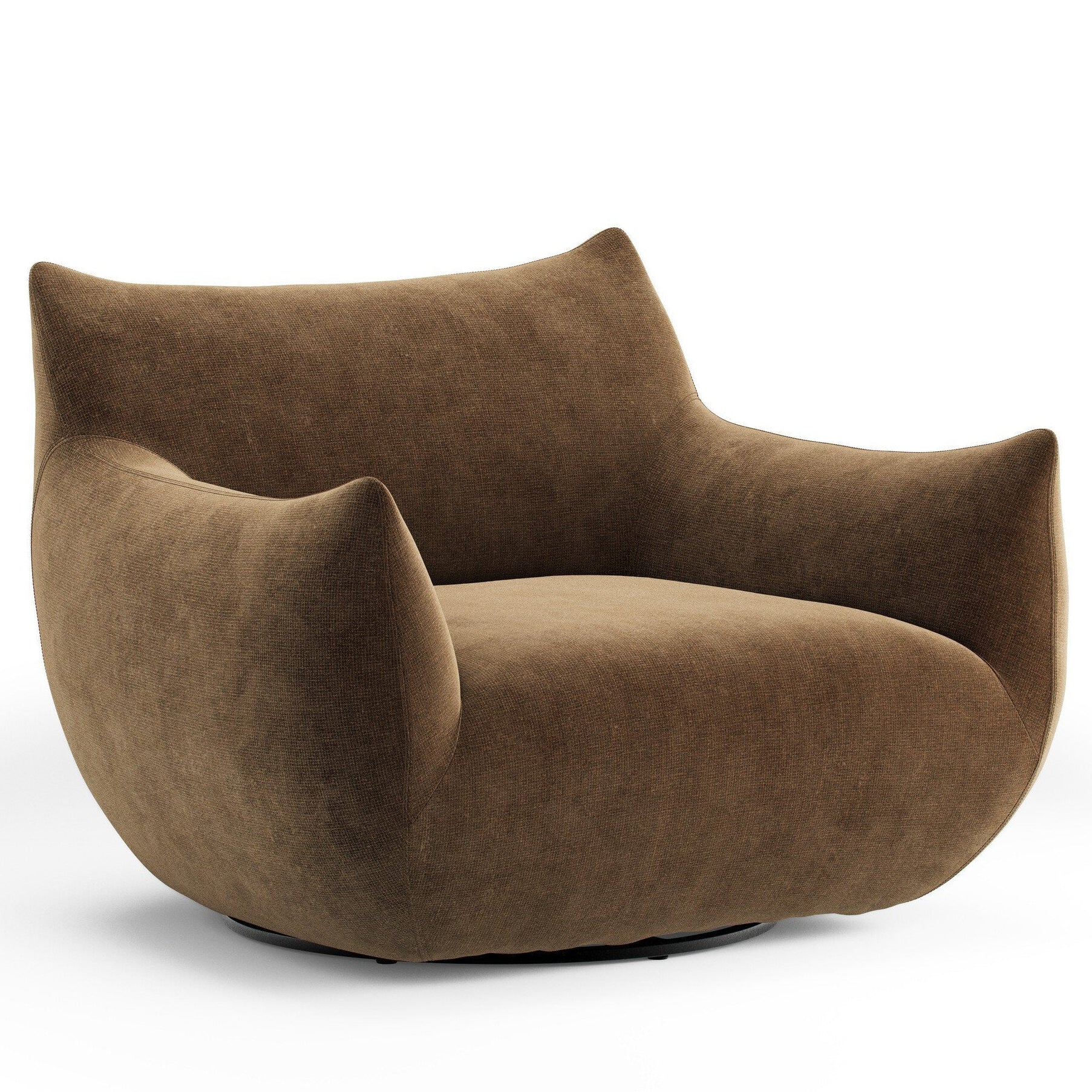 Four Hands Margot Altair Mushroom Swivel Chair in Altair Mushroom
