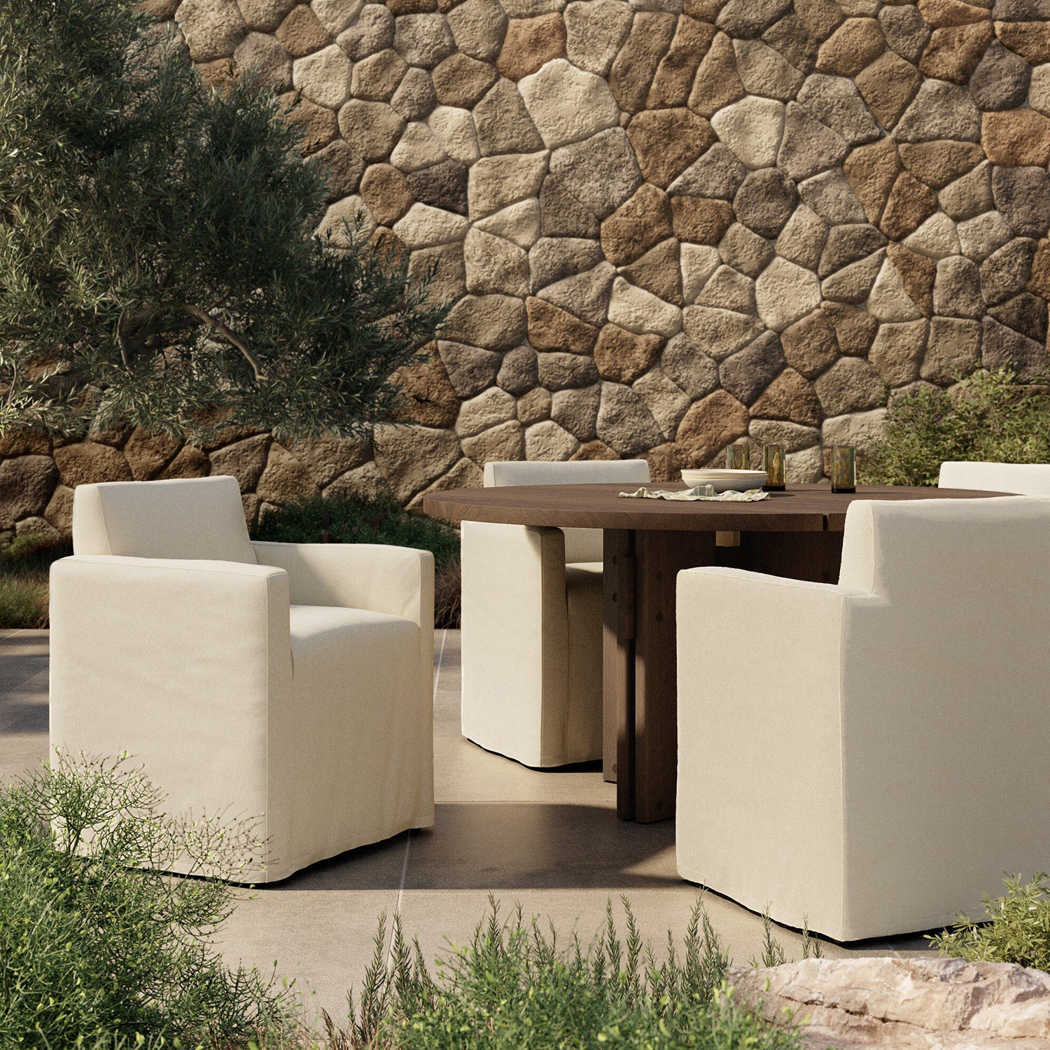 Four Hands Ostend Outdoor Slipcover Dining Chair - Final Sale