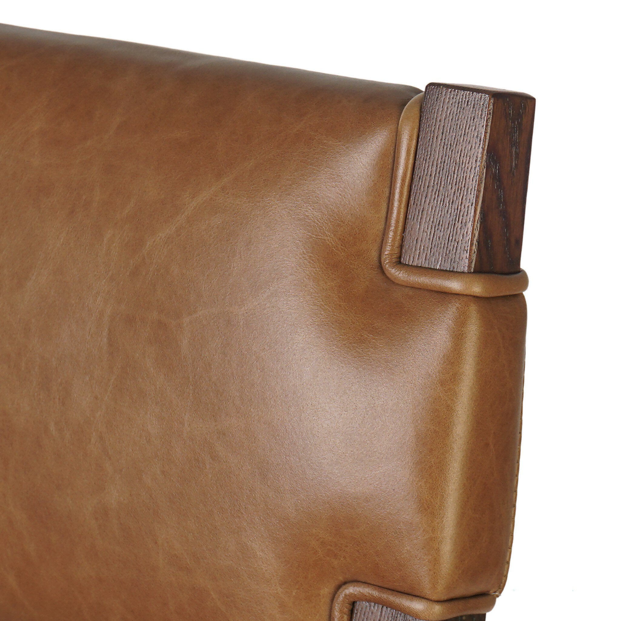 Four Hands Tamari Sonoma Chestnut Bar Stool close-up detail