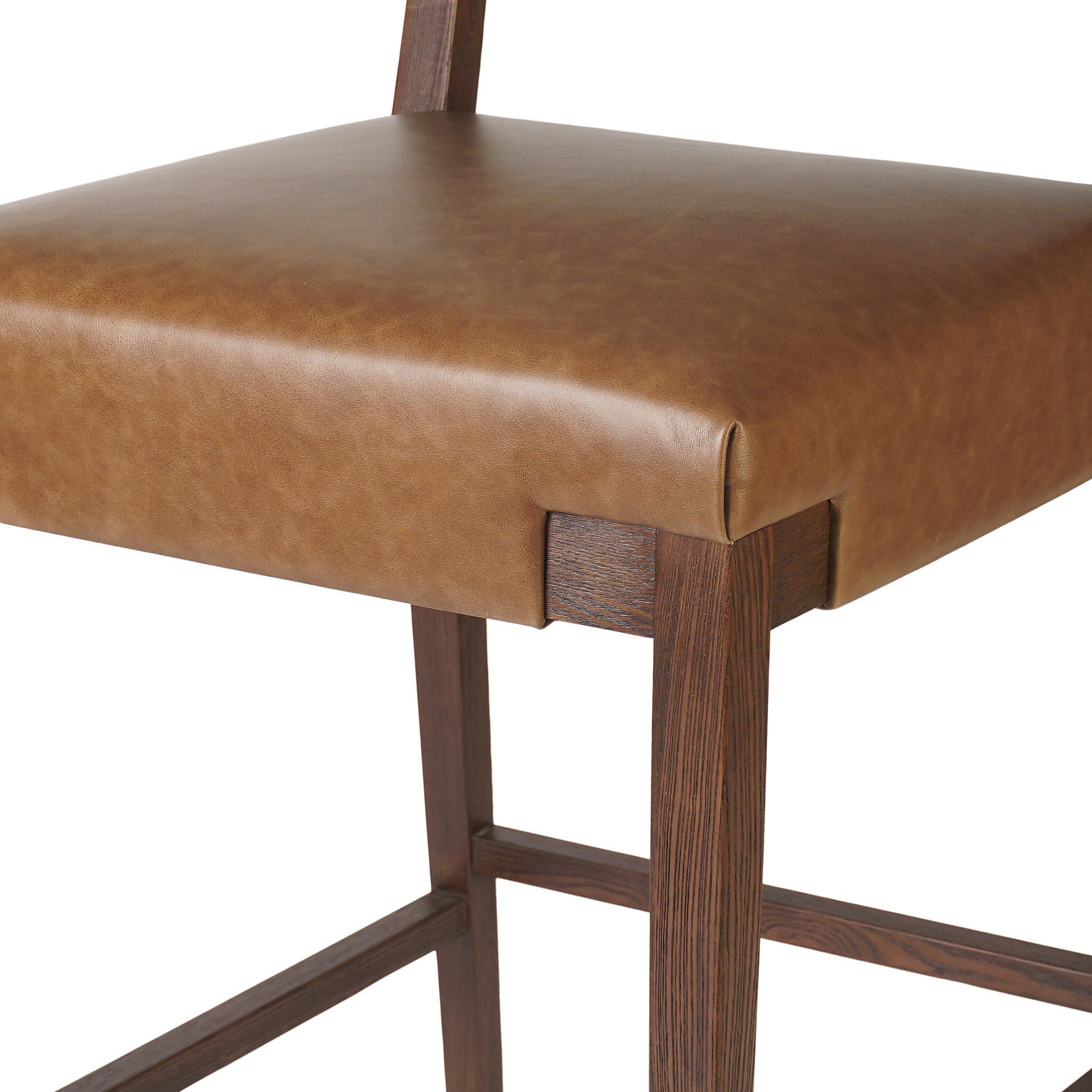 Four Hands Tamari Sonoma Chestnut Bar Stool finish close-up