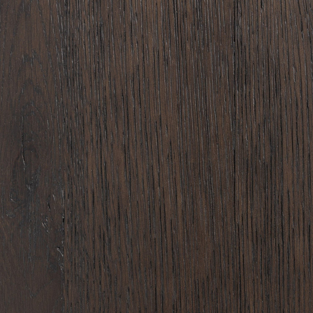 Four Hands Chalmers Smoked Black Resawn Oak Media Console detail view