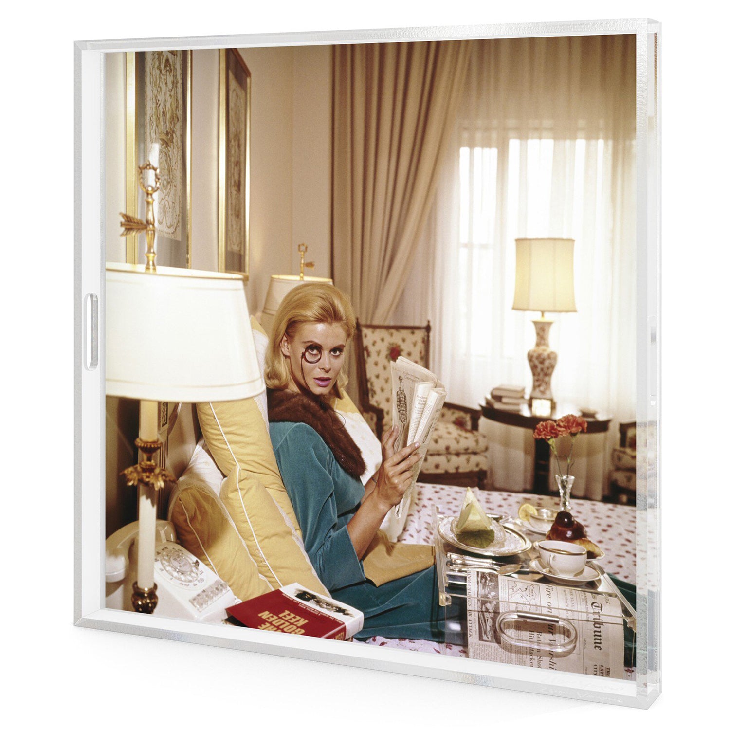 Four Hands x Slim Aarons Monocled Miss Tray