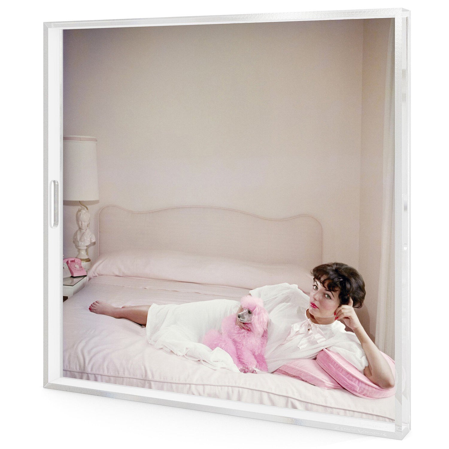 Four Hands x Slim Aarons Joan Collins Relaxes Tray