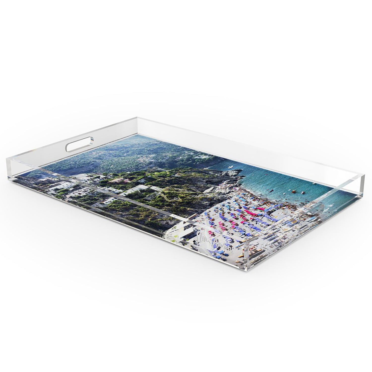 Four Hands x Slim Aarons Beach In Positano Tray