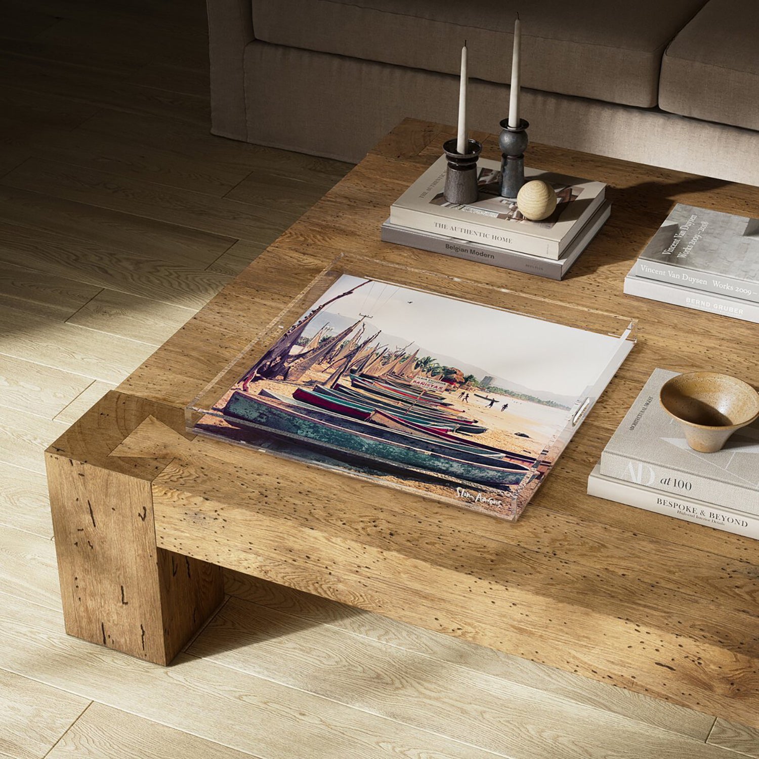 Four Hands x Slim Aarons Fishing Boats Tray