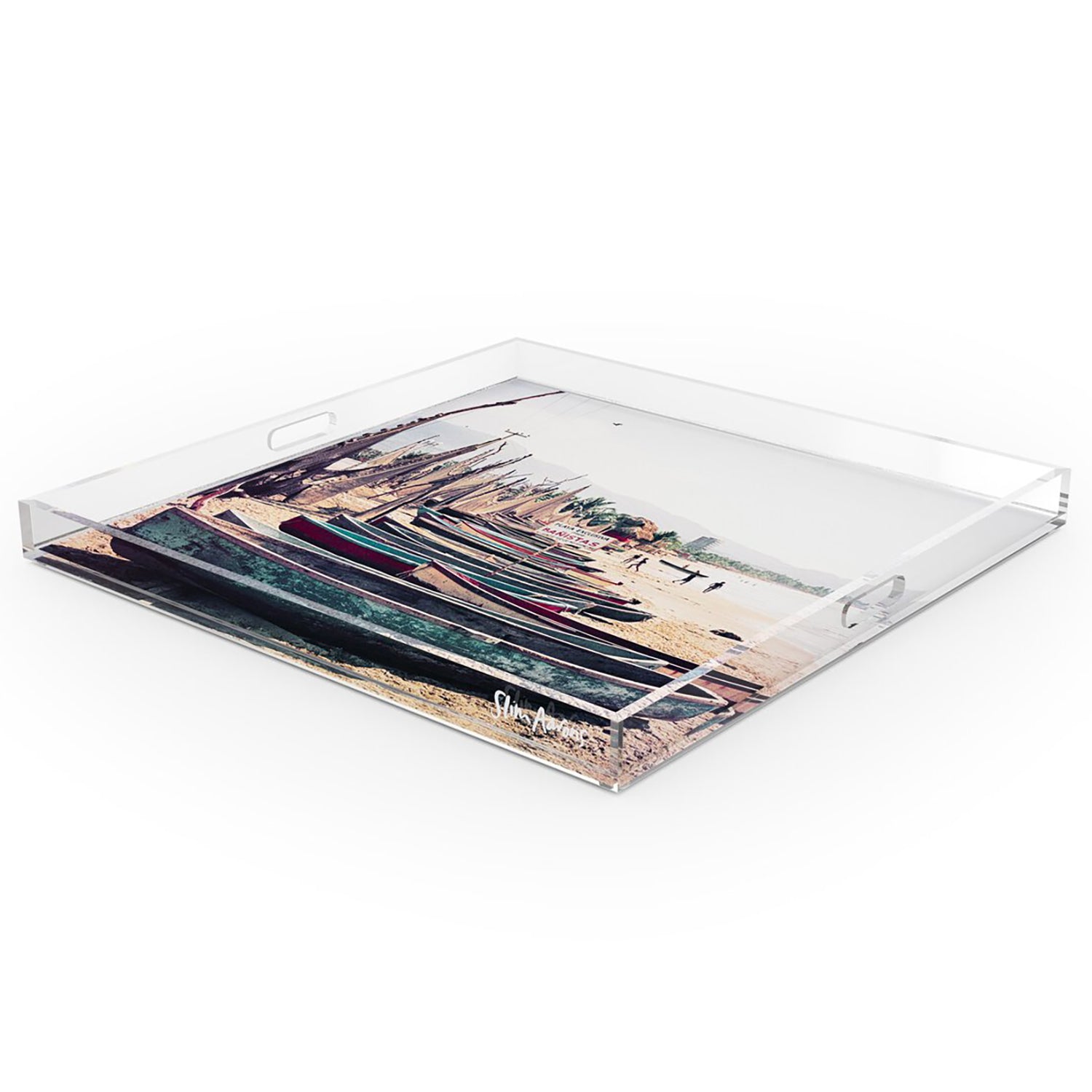 Four Hands x Slim Aarons Fishing Boats Tray