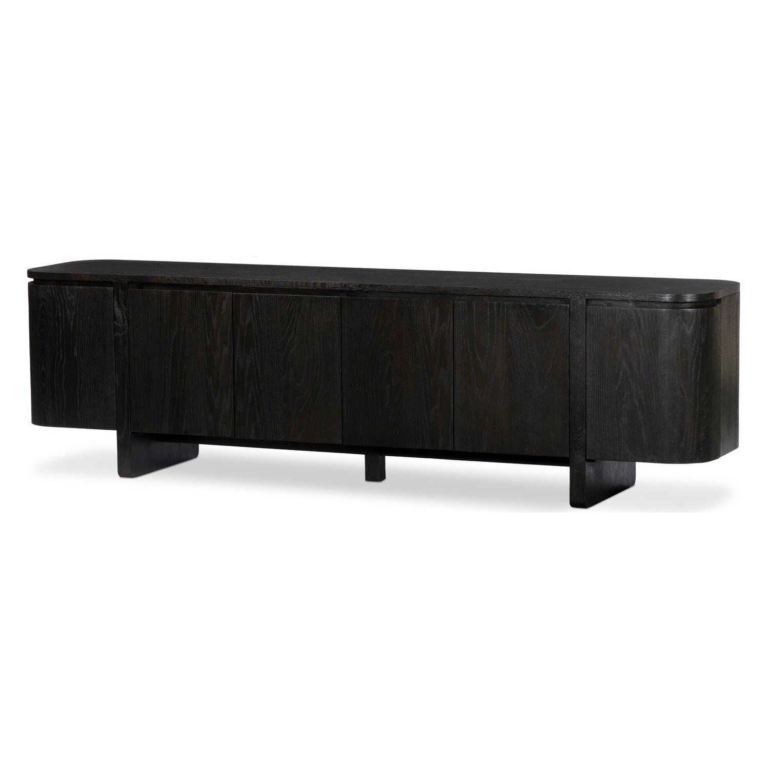 Four Hands Elle Worn Black Oak Media Console